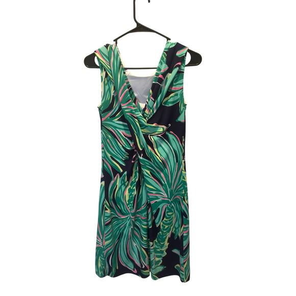 Lilly Pulitzer Bristol Green/Pink Ebellished Dress Size XS EUC - Picture 3 of 5